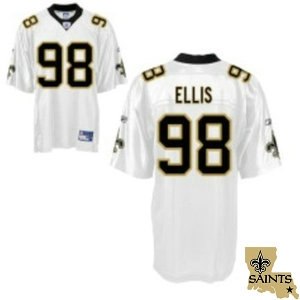 new orleans saints 98 sedrick ellis white team patch
