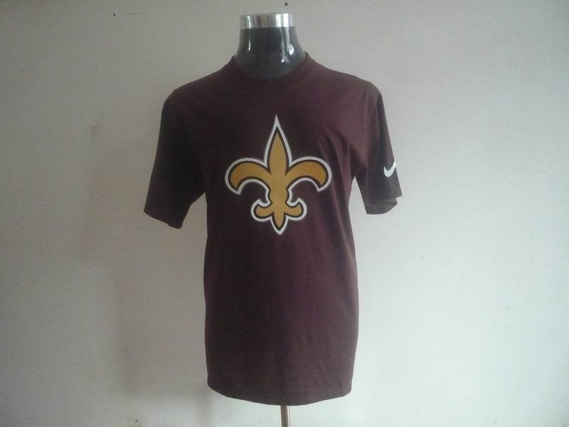new orleans saints sideline legend authentic logo t-shirt brown
