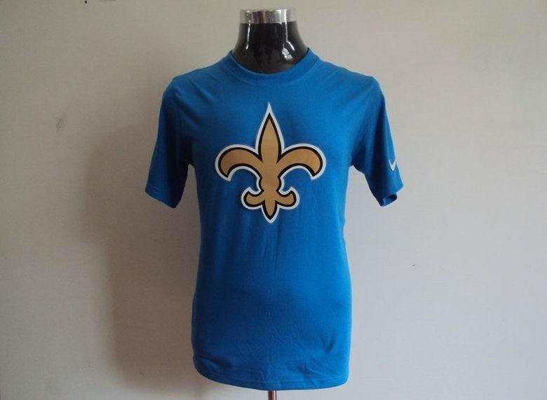 new orleans saints sideline legend authentic logo t-shirt l.blue