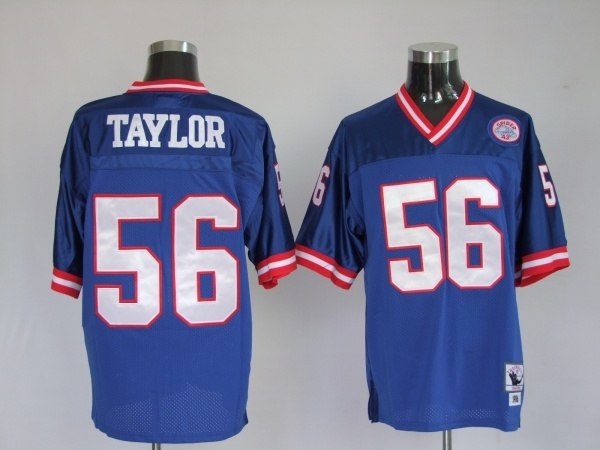 new york giants 56 lawrence taylor blue