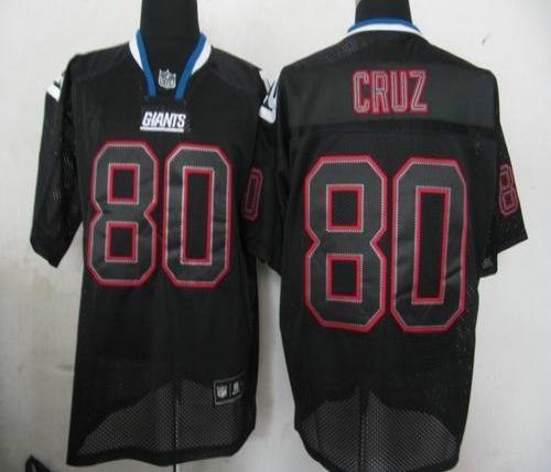 new york giants 80 cruz lights out black jerseys new york giants 80 cruz lights out black jerseys