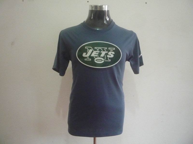 new york jets sideline legend authentic logo dri-fit t-shirt grey