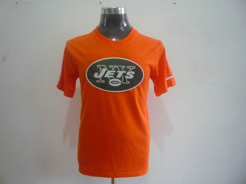 new york jets sideline legend authentic logo dri-fit t-shirt orange