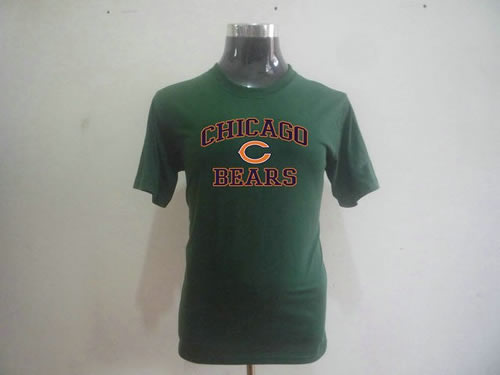 nfl chicago bears big & tall heart & soul t-shirt dark green