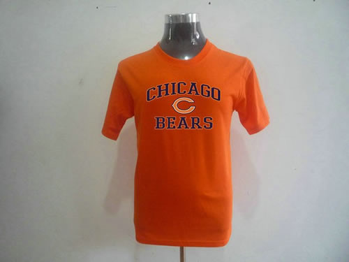 nfl chicago bears big & tall heart & soul t-shirt orange