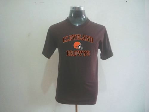 nfl cleveland browns big & tall heart & soul t-shirt brown