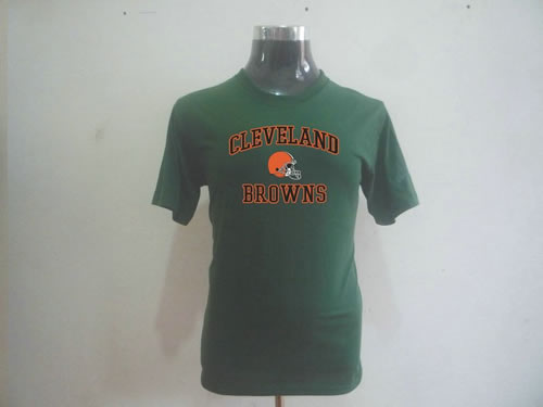 nfl cleveland browns big & tall heart & soul t-shirt dark green