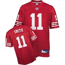 nfl francisco 49ers #11 smith 09 style red