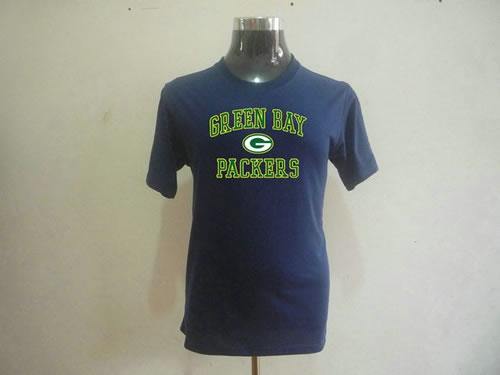 nfl green bay packers big & tall heart & soul t-shirt dark blue