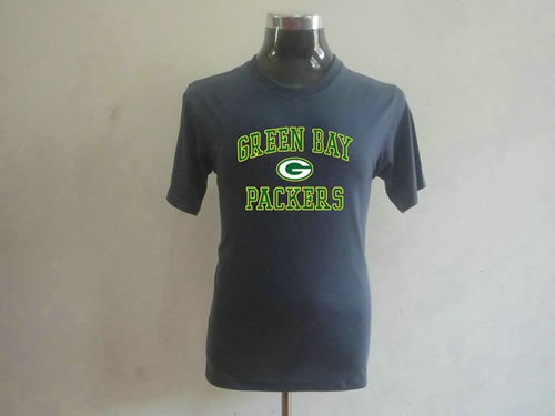 nfl green bay packers big & tall heart & soul t-shirt grey