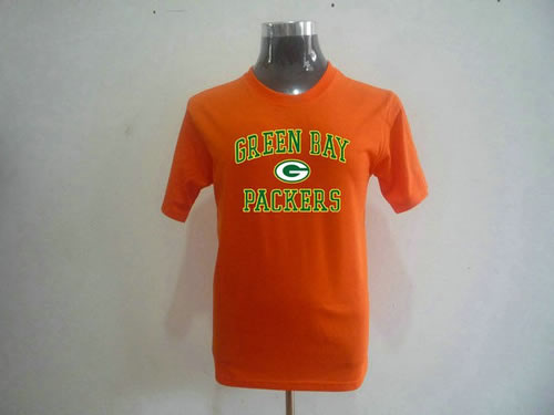 nfl green bay packers big & tall heart & soul t-shirt orange