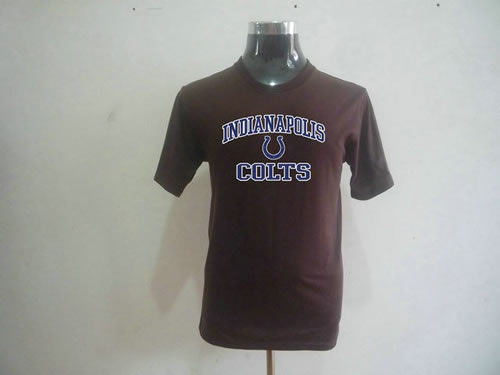 nfl indianapolis colts big & tall heart & soul t-shirt brown
