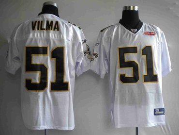 nfl jerseys new orleans saints 51# vilma white[2010 superbowl]