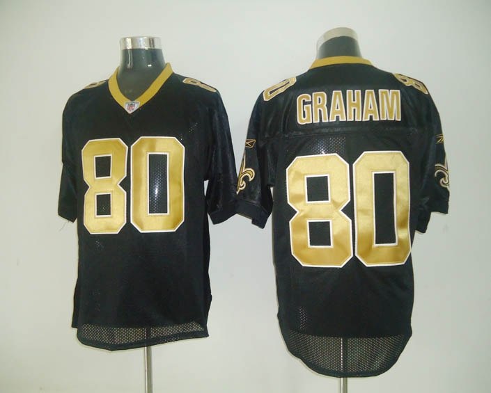 nfl jerseys new orleans saints 80 graham black