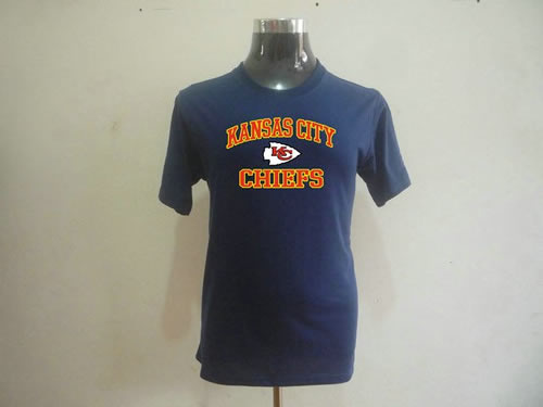 nfl kansas city chiefs big & tall heart & soul t-shirt dark blue