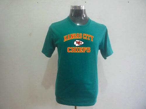 nfl kansas city chiefs big & tall heart & soul t-shirt green