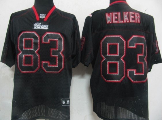 nfl new england patriots 83 welker black field shadow premier jersey