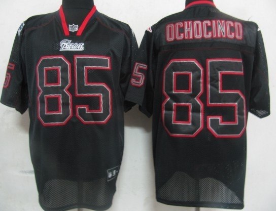 nfl new england patriots 85 ochocinco black field shadow premier jersey