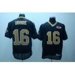 nfl new orleans saints #16 moore super bowl xliv black