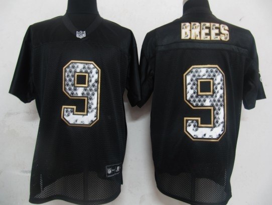 nfl new orleans saints 9 drew brees black united sideline jerseys nfl new orleans saints 9 drew brees black united sideline jerseys