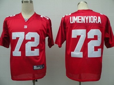 nfl new york giants #72 osi umenyiora red
