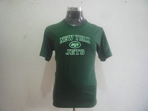 nfl new york jets big & tall heart & soul t-shirt dark green