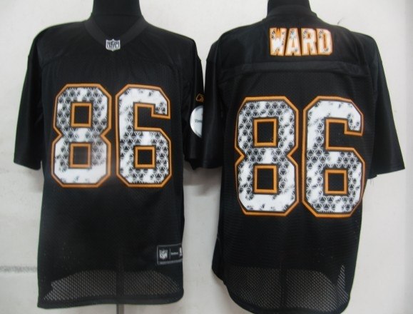 nfl pittsburgh steelers 86 hines ward black united sideline jerseys