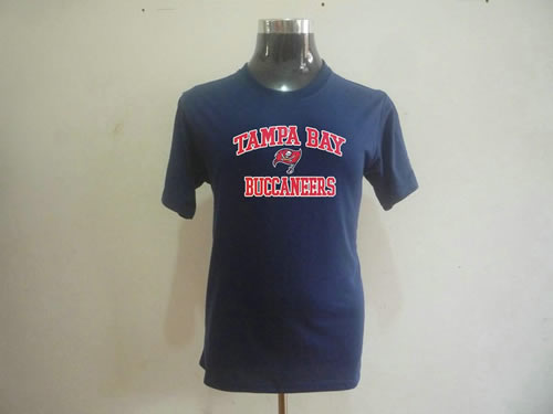 nfl tampa bay buccanee big & tall heart & soul t-shirt  dark blue