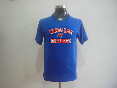 nfl tampa bay buccanee big & tall heart & soul t-shirt blue