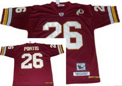 nfl washington redskins #26 portis throwback red