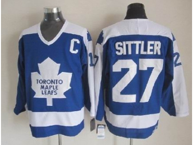 NHL Toronto Maple Leafs #27 Sittler 1978 CCM Vintage Throwback Blue