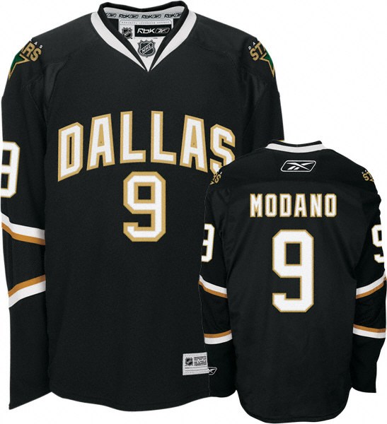 nhl dallas stars #9 mike modano black jersey