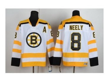 nhl jerseys Boston Bruins #8 neely white-yellow (patch A)