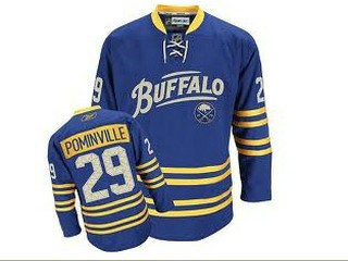 nhl jerseys buffalo sabres 29# pominville hockey jerseys blue 3rd