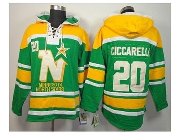nhl jerseys dallas stars #20 ciccarelli green-yellow(pullover hooded sweatshirt)