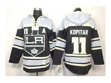 nhl jerseys los angeles kings #11 kopitar black-white(pullover hooded sweatshirt)(patch A)