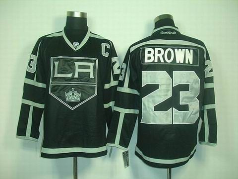 nhl jerseys los angeles kings #23 brown fullblack