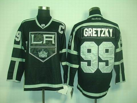 nhl jerseys los angeles kings #99 gretzky fullblack