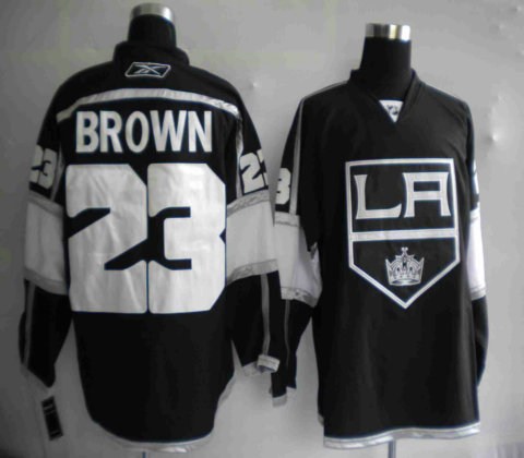 nhl jerseys los angeles kings 23# brown black