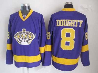 nhl jerseys los angeles kings 8 drew doughty purple gold ice hockey jerseys