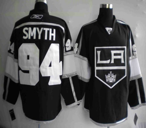 nhl jerseys los angeles kings 94# smyth black