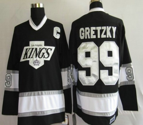 nhl jerseys los angeles kings 99# gretzky black