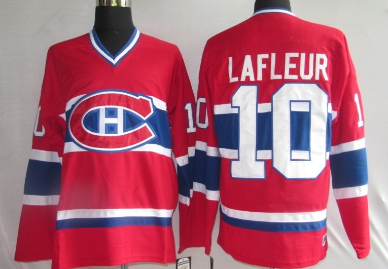 nhl jerseys montréal canadiens 10# lafleur red  [ch ccm