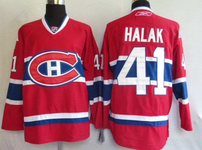 nhl jerseys montréal canadiens 41# halak red [new ch