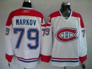nhl jerseys montreal canadiens 79 markov white(new ch)