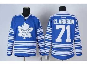 nhl jerseys toronto maple leafs #71 clarkson blue(2014 winter classic)