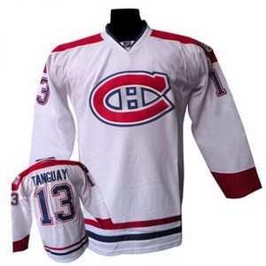 nhl montreal canadiens #13 alex tanguay 100th white jersey
