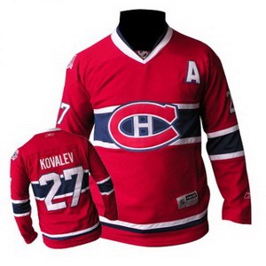 nhl montreal canadiens #27 kovalev a patch red jersey