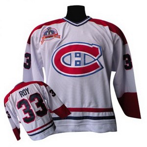 nhl montreal canadiens #33 roy ccm white jersey