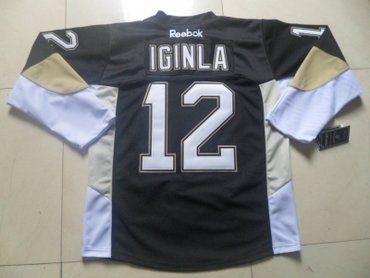 nhl pittsburgh penguins #12 lginla black jerseys